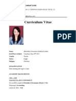 Curriculum Vitae: Melissa Juliana Kundap Goni