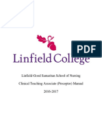 Linfield-Good Samaritan School of Nursing Clinical Teaching Associate Manual
