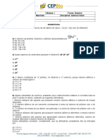 Química Geral - Exercícios sobre distribuição eletrônica e modelos atômicos