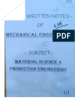 Hand Written Notes On Mechanical Engineering