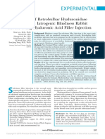 Harmonização facial - Iatrogenic  Blindness  Rabbit Model  Using  Hyaluronic  Acid