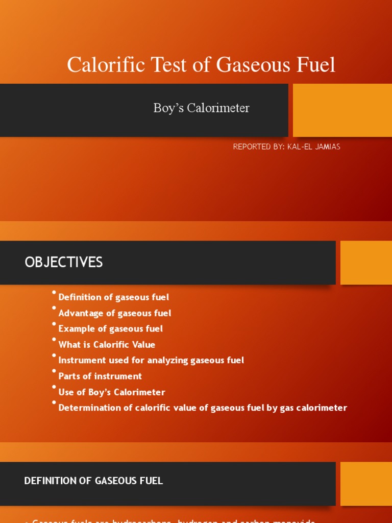 Calorific Test of Gaseous Fuel PDF Natural Gas Fuels