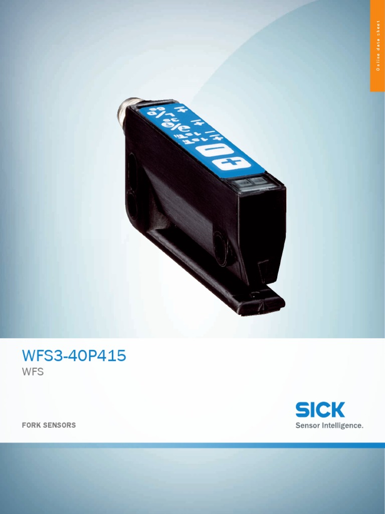 WFS3-40P415 Fork Sensor Data Sheet | PDF | Electrical Connector ...