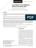 Epidemiology of Injuries in The Philippines An Analysis of Secondary Data