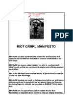 Riot Girl Manifesto Eng Ger
