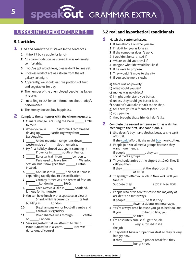 Speakout Grammar Extra Upper Intermediate Unit 5 | PDF | London