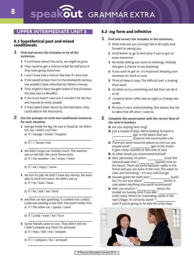Speakout Grammar Extra Upper Intermediate Unit 8 | PDF