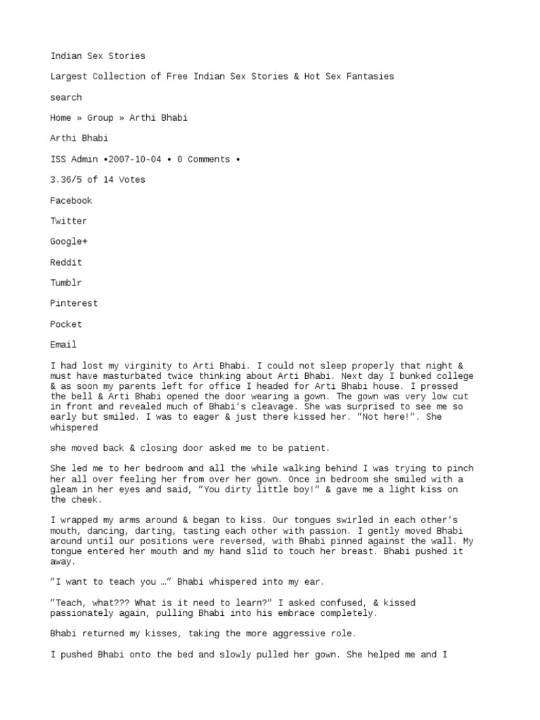 Arthi Bhabi - Group Indian Sex Stories | PDF