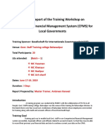 Cfms Training Report Draft