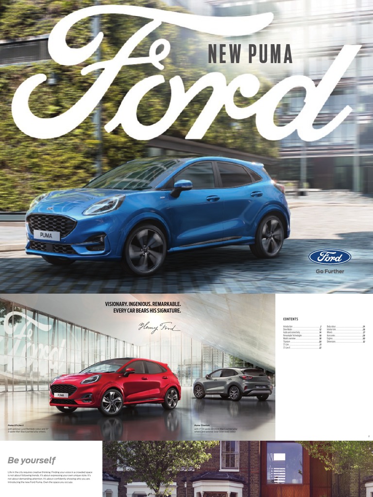 Ford Puma Brochure PDF Download Free PDF Smartphone Headlamp