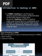 Database Indexing and Hashing