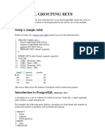 PostgreSQL GROUPING SETS