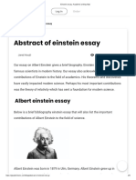 Einstein Essay. Academic Writing Help
