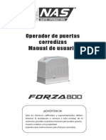 Instalación de operador de puerta corrediza Forza 800