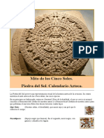 Piedra Del Sol. Calendario Azteca.