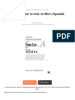Cmo Transformar Tu Tesis en Libro Spanish Edition PDF 76d89b0af