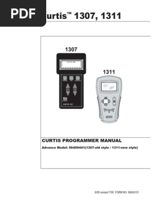 Curtis1307 1311manual Pdf Menu Puting Manufactured Goods