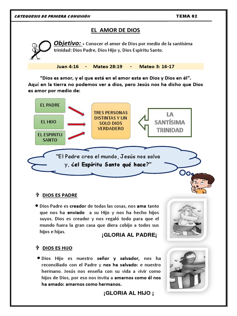 Tema 2 Dios Es Amor Pdf Pdf Espíritu Santo Dios