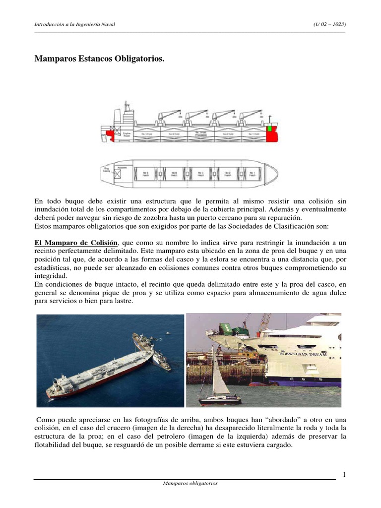 Mamparos Estancos en Buques | PDF | Envío | Transporte de agua