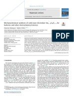 Mechanochemical Synthesis of Solid-State Electroly