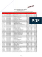 Lista de precios de pistones de motor al detal