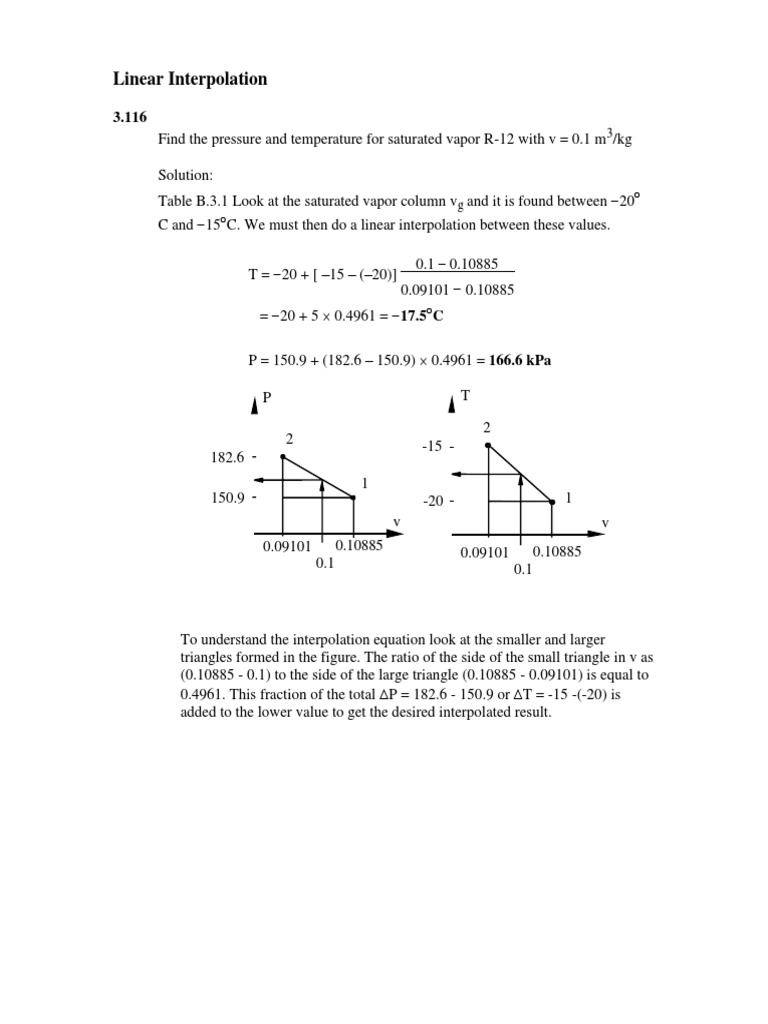 Linear Interpolation PDF Phases Of Matter Thermodynamics