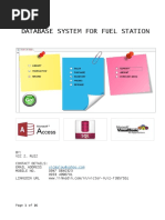 DATABASE SYSTEM FOR FUEL STATION