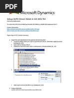 Setup SEPA Direct Debit in AX 2012 R2