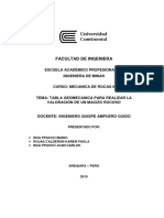 Tabla Geomecanica para Realizar La Valoracion de Un Maziso Rocoso