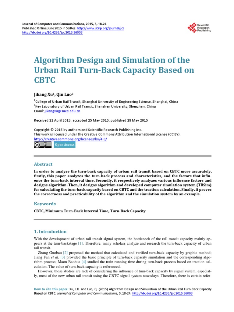 Algorithm Design of Rail Based On CBTC PDF | PDF | Computer Simulation ...