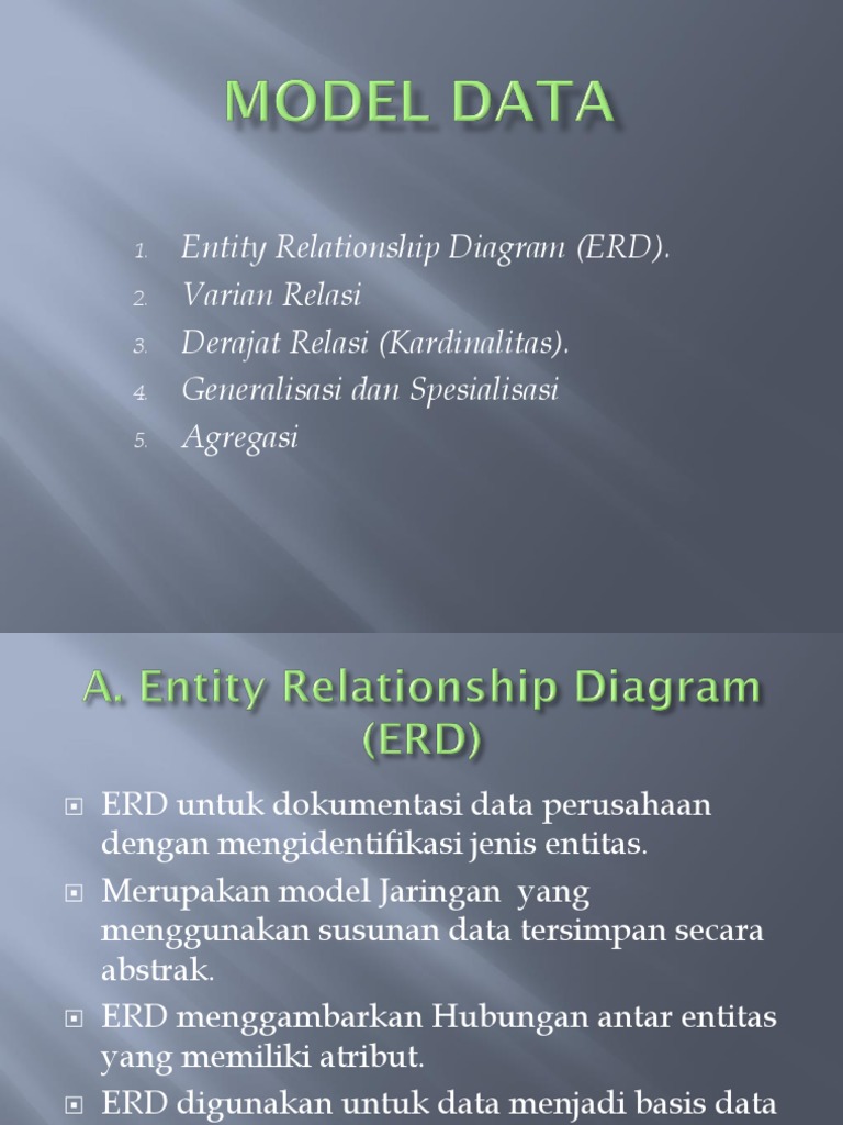 Model Data Erd | PDF