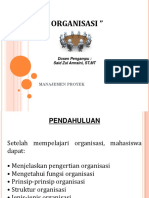 MANAJEMEN PROYEK Organisasi