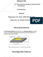 Reconfigurable Microstrip Antenna, Types and Their Comparison