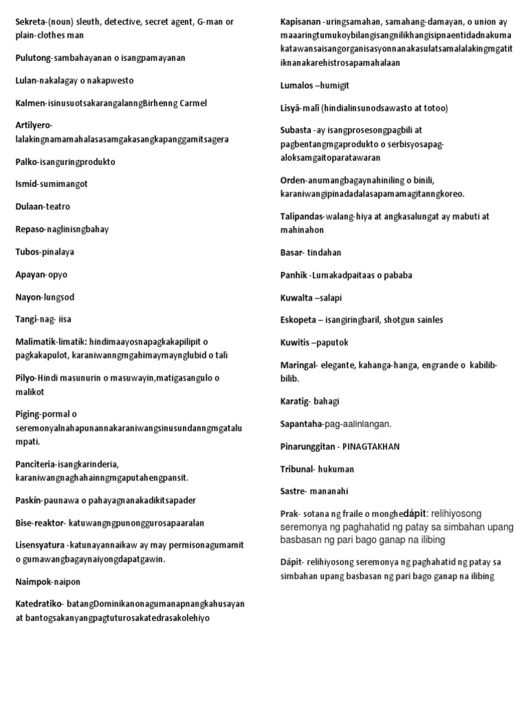Malalalim Na Tagalog | PDF