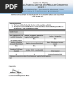 Registry For CAR and CICL Status of Utilization Report