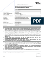 Formulir - Permohonan - Aktivasi - Penggunaan - Efiling LISA FAUZIA PDF
