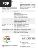 Problem Solving and Decision Making