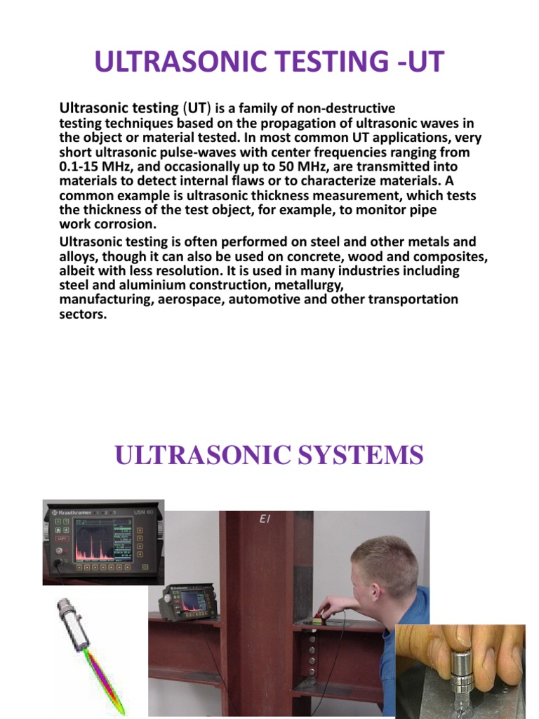Ultrasonic Testing | PDF | Ultrasound | Applied And Interdisciplinary ...