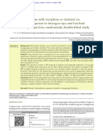 Effect of Sevoflurane With Morphine or Fentanyl On Haemodynamic PDF