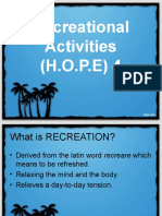 Recreationa-Activities Introduction