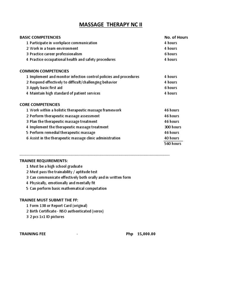 Massage Therapy PDF PDF Therapy Massage