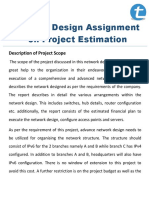 Network Design Assignment On Project Estimation