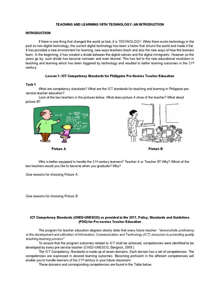 ICT Standards for Pre-Service Teachers | PDF | Educational Technology ...