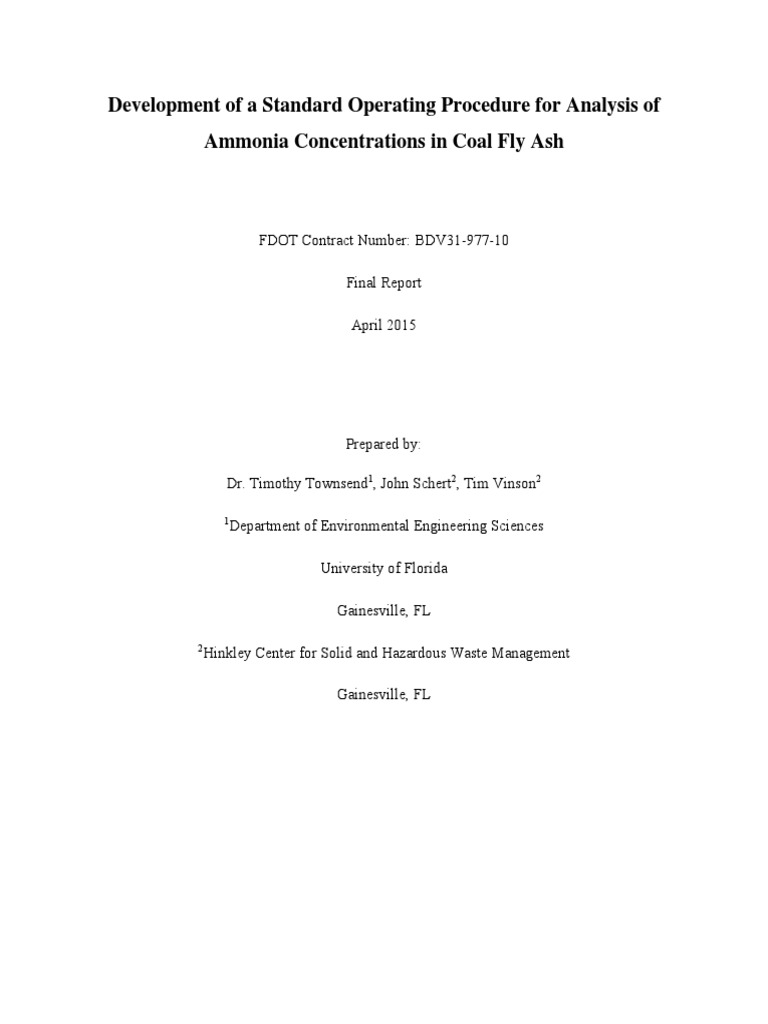 Ammonia Pdf Pdf Fly Ash Ph