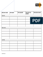 Safety Action Plan Template