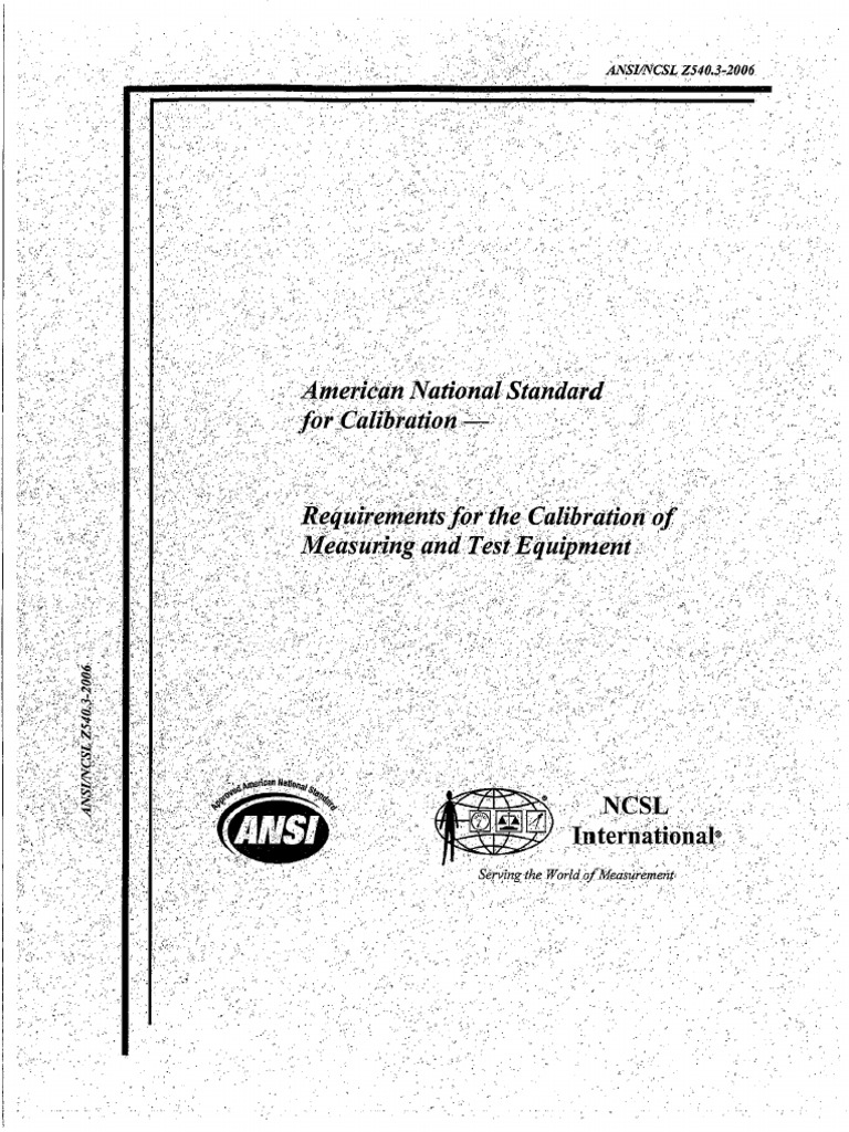 Ansi Z540 3 PDF | PDF