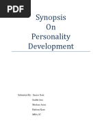 Synopsis On Personality Development