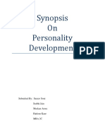 Synopsis On Personality Development