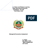 Managerial Economics Assignment