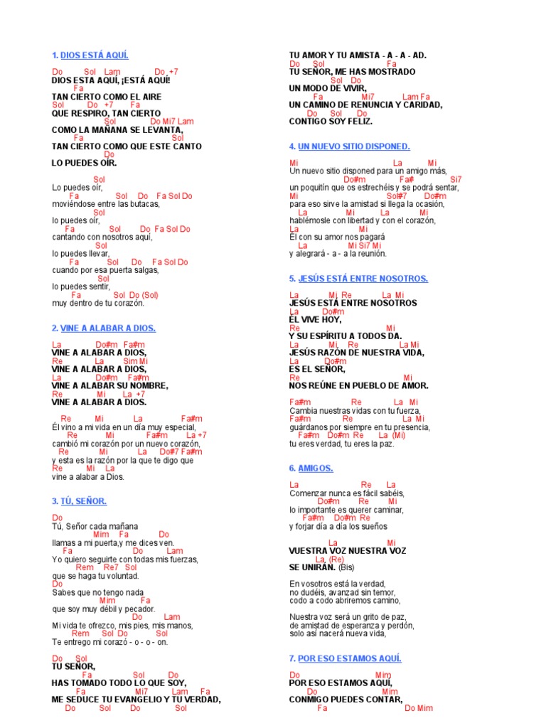 Cancion De Pop De Amor Acordes